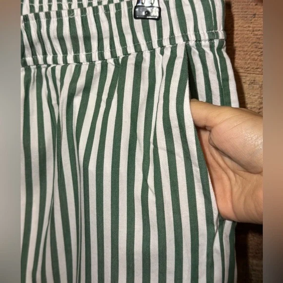 Hill House Cypress Striped Cropped Pajama Pants size Medium Cotton Lightweight - Picture 4 of 6